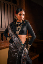 Load image into Gallery viewer, Alaru Black Roopa Zari Meenakari