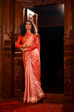 Load image into Gallery viewer, Alaru Red Meenakari Brocade