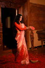 Load image into Gallery viewer, Alaru Red Meenakari Brocade