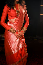 Load image into Gallery viewer, Alaru Red Meenakari Brocade