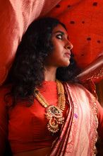 Load image into Gallery viewer, Alaru Red Meenakari Brocade