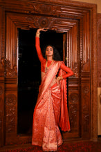 Load image into Gallery viewer, Alaru Red Meenakari Brocade