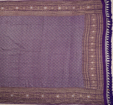 Load image into Gallery viewer, Purple Brocade Georgettes With Meenakari Saree | Banarasi Collection