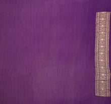 Load image into Gallery viewer, Purple Brocade Georgettes With Meenakari Saree | Banarasi Collection