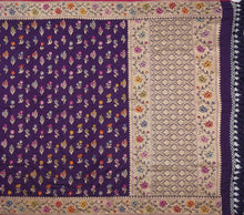 Load image into Gallery viewer, Purple Pure Silk With Kadwa Meenakari Saree | Banarasi Collection