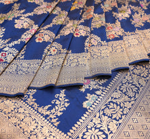 Load image into Gallery viewer, Blue Kadwa Meenakari Saree | Banarasi Collection