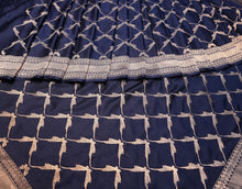Load image into Gallery viewer, Blue Gajji Silk Saree | Banarasi Collection