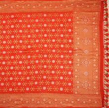 Load image into Gallery viewer, Orange Georgette Saree | Banarasi Collection