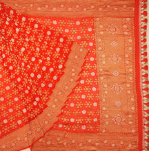 Load image into Gallery viewer, Orange Georgette Saree | Banarasi Collection