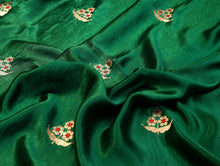 Load image into Gallery viewer, Green Mashru Silk With Meenakari Saree | Banarasi Collection