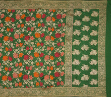 Load image into Gallery viewer, Green Jamdani With Meenakari Saree | Banarasi Collection