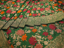 Load image into Gallery viewer, Green Jamdani With Meenakari Saree | Banarasi Collection