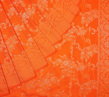 Load image into Gallery viewer, Orange Jamdani Silk Saree | Banarasi Collection