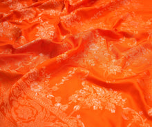 Load image into Gallery viewer, Orange Jamdani Silk Saree | Banarasi Collection
