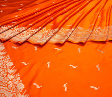 Load image into Gallery viewer, Orange Gajji Silk Saree | Banarasi Collection