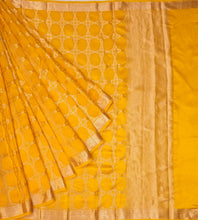 Load image into Gallery viewer, Yellow Banarasi Light Weight Silk Saree | Banarasi Collection