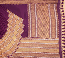 Load image into Gallery viewer, Purple Georgette Saree | Banarasi Collection