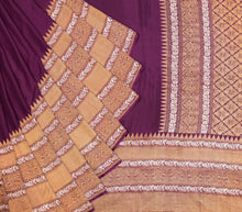 Load image into Gallery viewer, Purple Georgette Saree | Banarasi Collection