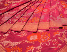 Load image into Gallery viewer, Maroon Jamdani Silk Saree | Banarasi Collection