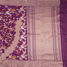 Load image into Gallery viewer, Purple Kadwa Jangla Shikargha Weave Saree | Banarasi Collection