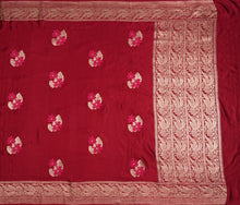 Load image into Gallery viewer, Red Mashru Silk With Meenakari Saree | Banarasi Collection