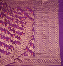 Load image into Gallery viewer, Purple Shikargah With Meenakari Saree | Banarasi Collection