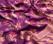 Load image into Gallery viewer, Purple Shikargah With Meenakari Saree | Banarasi Collection