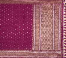 Load image into Gallery viewer, Magenta Pink Georgette Butti Saree | Banarasi Collection