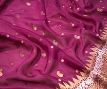 Load image into Gallery viewer, Magenta Pink Georgette Butti Saree | Banarasi Collection