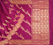 Load image into Gallery viewer, Purple Mashru Silks With Kadwa Saree | Banarasi Collection