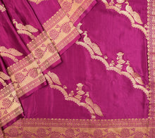 Load image into Gallery viewer, Purple Mashru Silks With Kadwa Saree | Banarasi Collection
