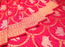 Load image into Gallery viewer, Pink Pure Silk With Shikargah Saree | Banarasi Collection