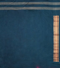 Load image into Gallery viewer, Blue Katan Silk With Rankat Border And All Over Jaal Saree | Banarasi Collection