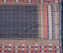 Load image into Gallery viewer, Blue Katan Silk With Rankat Border And All Over Jaal Saree | Banarasi Collection