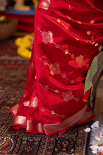 Load image into Gallery viewer, Lightweight Banarasi Silk Saree | Sindhoor Khela Edit