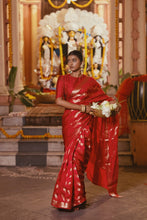 Load image into Gallery viewer, Lightweight Banarasi Silk Saree | Sindhoor Khela Edit