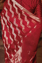 Load image into Gallery viewer, Lightweight Banarasi Silk Saree | Sindhoor Khela Edit