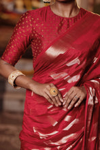 Load image into Gallery viewer, Lightweight Banarasi Silk Saree | Sindhoor Khela Edit