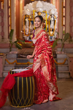 Load image into Gallery viewer, Kadwa Meenakari Banarasi Saree | Sindhoor Khela Edit