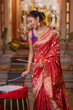 Load image into Gallery viewer, Kadwa Meenakari Banarasi Saree | Sindhoor Khela Edit