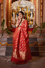Load image into Gallery viewer, Meenakari Butta Banarasi Saree | Sindhoor Khela Edit