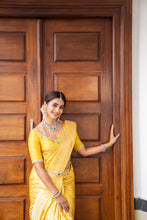 Load image into Gallery viewer, Banarasi Satin Silk Yellow R 8151