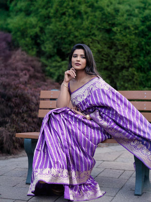 Aishwarya Rajesh - Katan Silk Saree with Kadwa Border | Sona Zari Weave